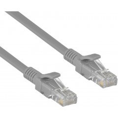 Патч-корд 0.3м, UTP cat.5e, ExeGate UTP-RJ45-RJ45-5e-0,3M-GY EX258663RUS, серый