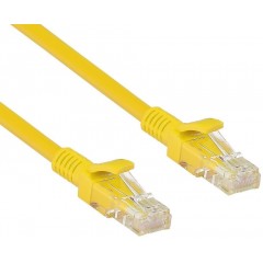 Патч-корд 0.3м, UTP cat.5e, ExeGate UTP-RJ45-RJ45-5e-0,3M-YL EX258664RUS, желтый