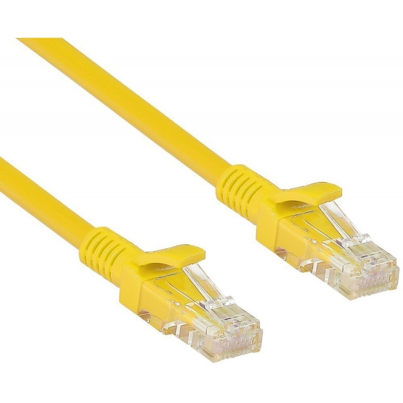 Патч-корд 0.3м, UTP cat.5e, ExeGate UTP-RJ45-RJ45-5e-0,3M-YL EX258664RUS, желтый