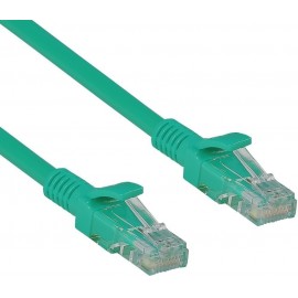 Патч-корд 0.3м, UTP cat.5e, ExeGate UTP-RJ45-RJ45-5e-0,3M-GN EX258665RUS, зеленый
