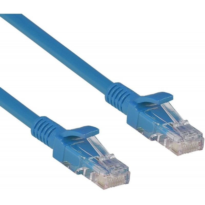 Патч-корд 0.3м, UTP cat.5e, ExeGate UTP-RJ45-RJ45-5e-0,3M-BL EX258667RUS, синий