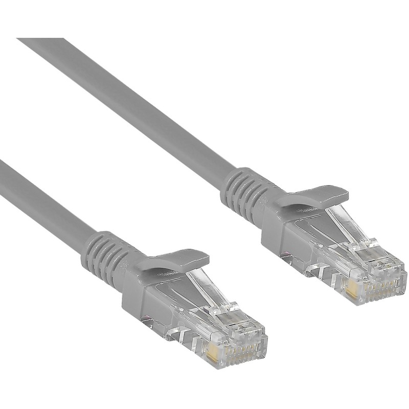 Патч-корд 1м, UTP cat.6, ExeGate UTP-RJ45-RJ45-C6-1M-GY EX282025RUS, серый