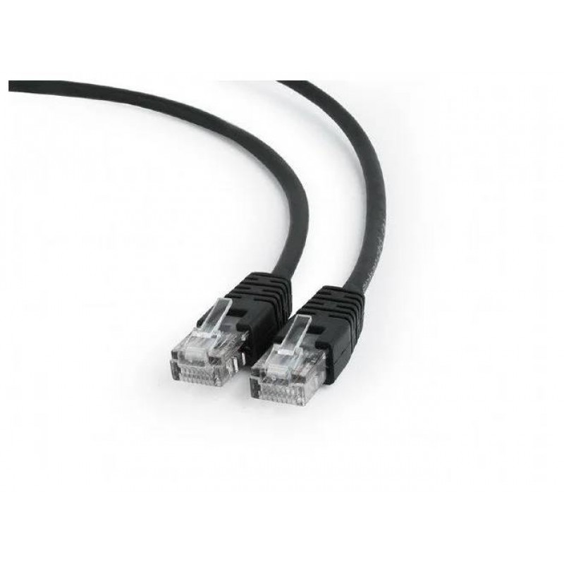 Патч-корд 1.5м, UTP cat.5e, Gembird/Cablexpert PP12-1.5M/BK, черный