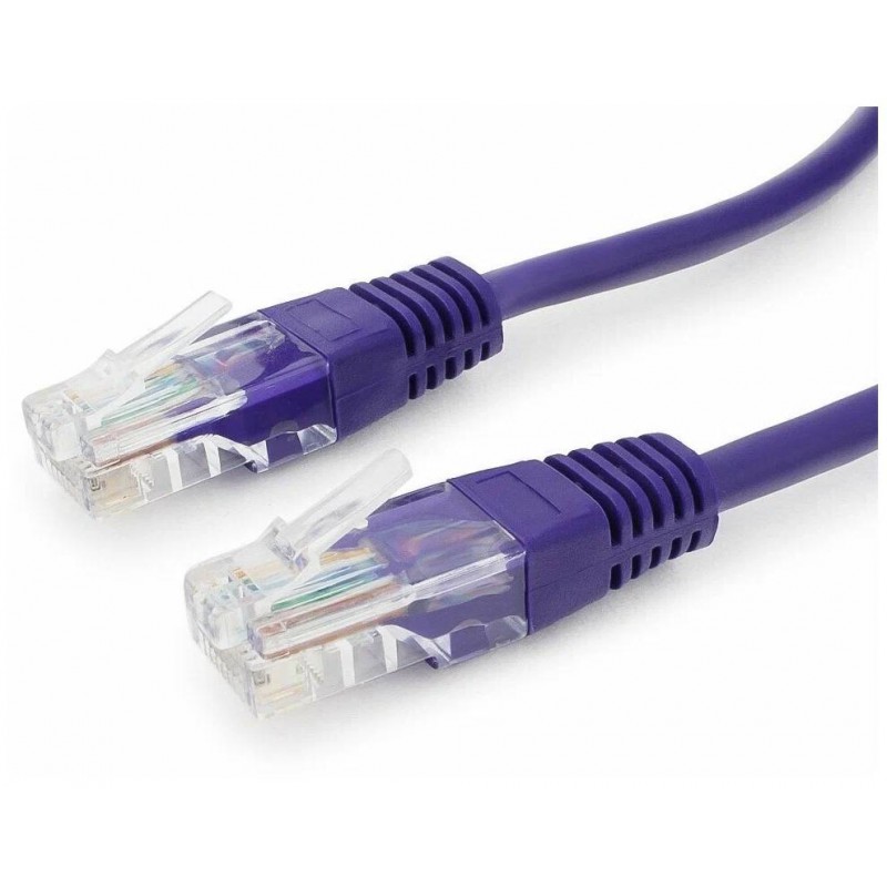 Патч-корд 1.5м, UTP cat.5e, Gembird/Cablexpert PP12-1.5M/V, фиолетовый