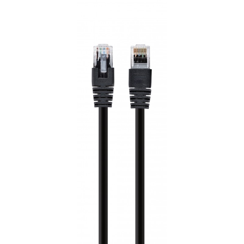 Патч-корд 10м, UTP cat.5e, Gembird/Cablexpert PP12-10M/BK, черный