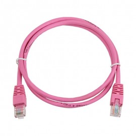 Патч-корд 3м, UTP cat.5e, Gembird/Cablexpert PP12-3M/RO, розовый