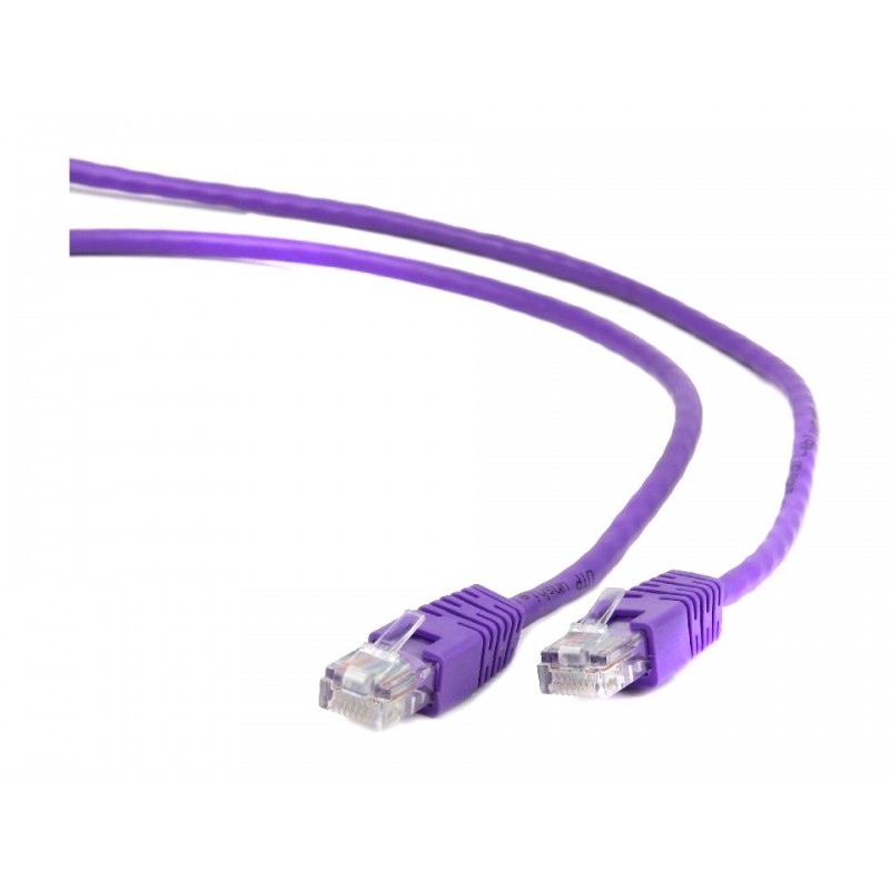 Патч-корд 5м, UTP cat.5e, Gembird/Cablexpert PP12-5M/V, фиолетовый