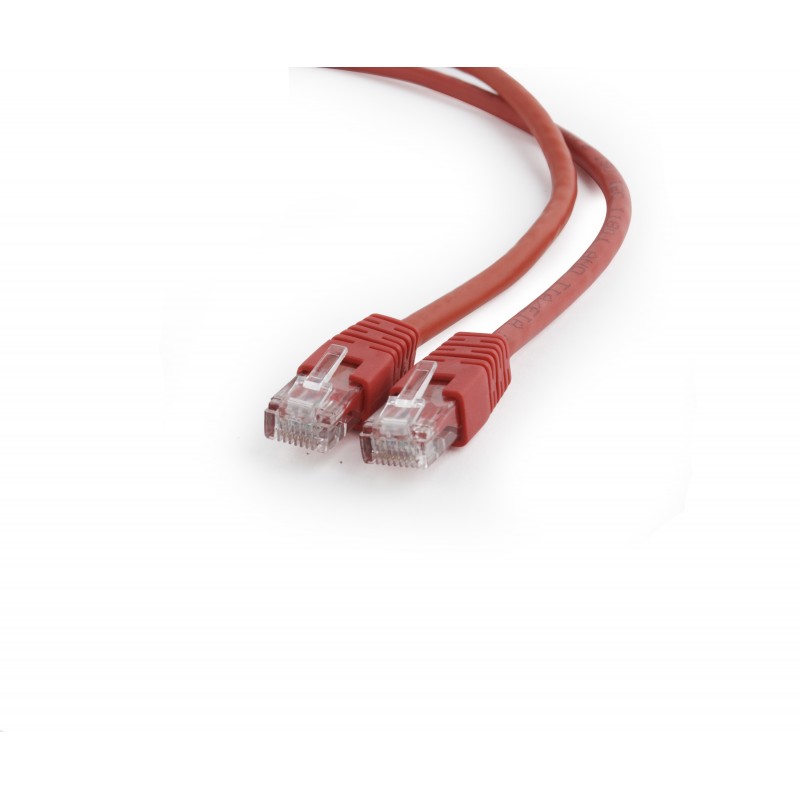 Патч-корд 0.5м, UTP cat.6, Gembird/Cablexpert PP6U-0.5M/R, красный