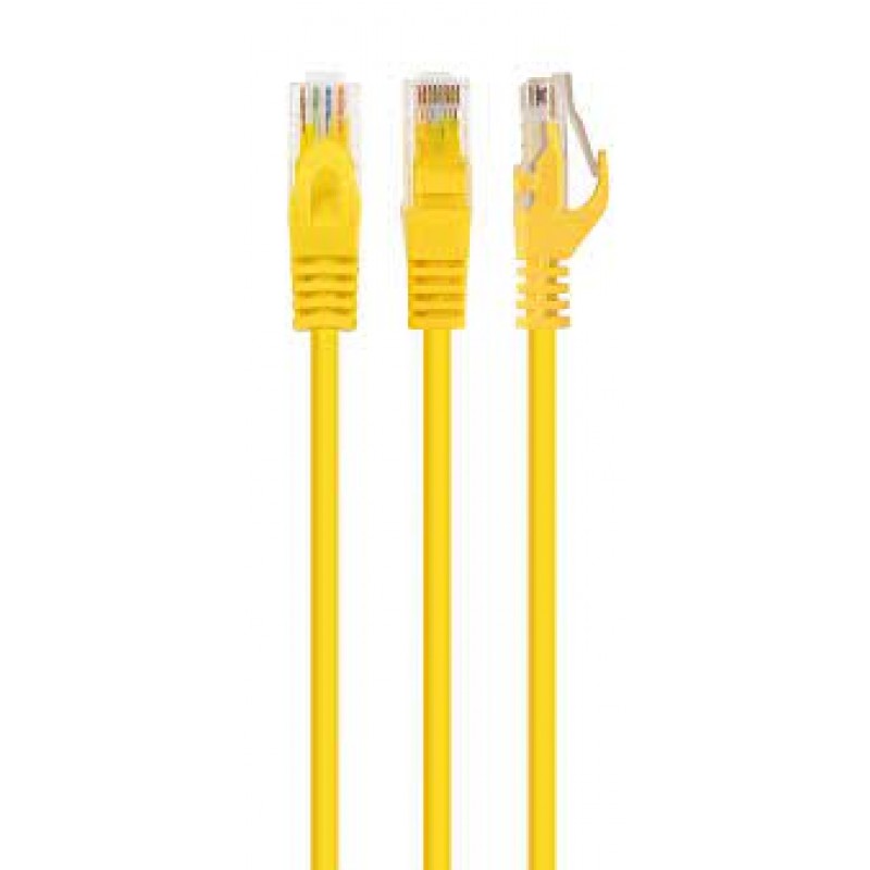 Патч-корд 0.5м, UTP cat.6, Gembird/Cablexpert PP6U-0.5M/Y, желтый