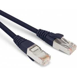 Патч-корд 0.5м, F/UTP cat.5e, Hyperline PC-LPM-STP-RJ45-RJ45-C5e-0.5M-LSZH-BK, черный