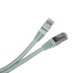 Патч-корд 1м, F/UTP cat.5e, Hyperline PC-LPM-STP-RJ45-RJ45-C5E-1M-LSZH-GY, серый