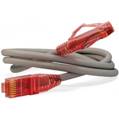 Патч-корд 0.15м, UTP cat.5e, Hyperline PC-LPM-UTP-RJ45-RJ45-C5e-0.15M-LSZH-GY, серый