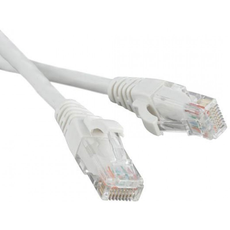 Патч-корд 0.3м, UTP cat.5e, Hyperline PC-LPM-UTP-RJ45-RJ45-C5e-0.3M-LSZH-WH, белый
