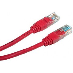 Патч-корд 0.5м, UTP cat.5e, Hyperline PC-LPM-UTP-RJ45-RJ45-C5e-0.5M-LSZH-RD, красный