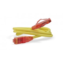 Патч-корд 3м, UTP cat.5e, Hyperline PC-LPM-UTP-RJ45-RJ45-C5e-3M-LSZH-YL, желтый