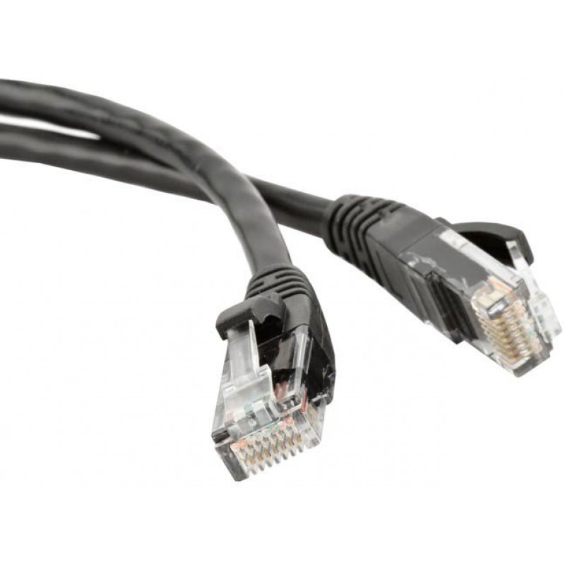 Патч-корд 0.3м, UTP cat.6, Hyperline PC-LPM-UTP-RJ45-RJ45-C6-0.3M-LSZH-BK, черный