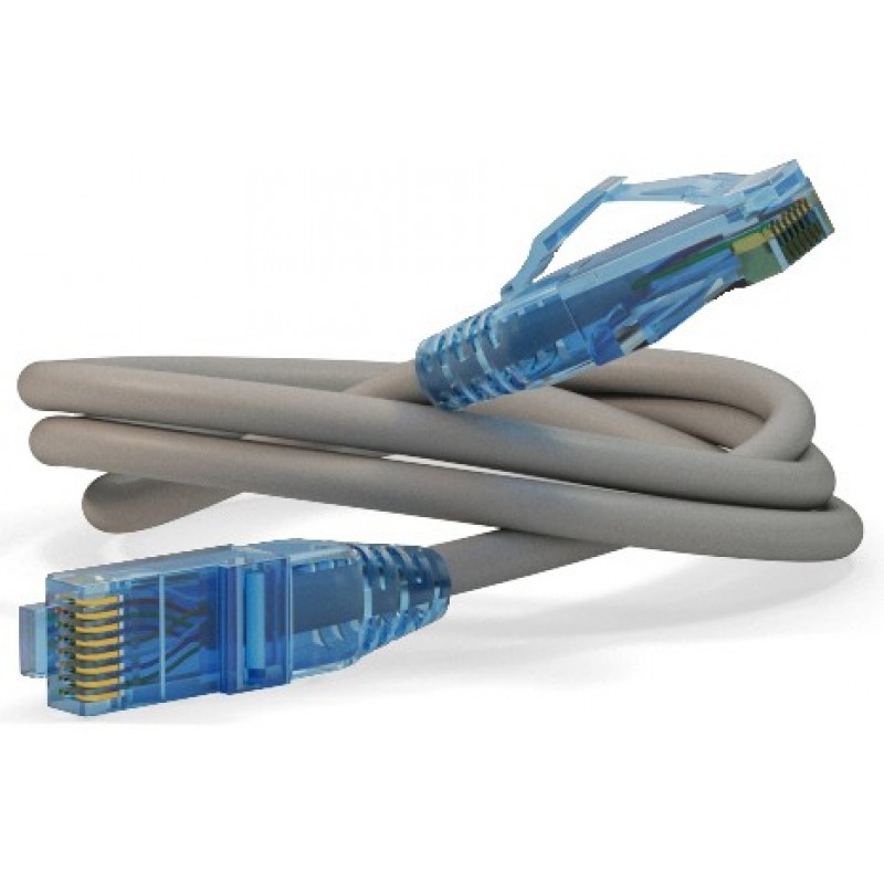 Патч-корд 1.5м, UTP cat.6, Hyperline PC-LPM-UTP-RJ45-RJ45-C6-1.5M-LSZH-GY, серый