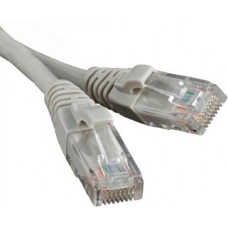 Патч-корд 10м, UTP cat.6, Hyperline PC-LPM-UTP-RJ45-RJ45-C6-10M-LSZH-GY, серый