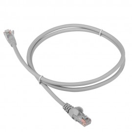Патч-корд 1м, UTP cat.5e, Lanmaster LAN-PC45/U5E-1.0-GY, серый