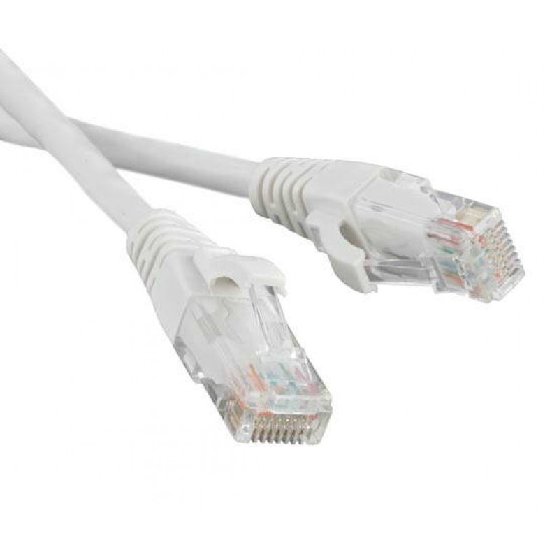 Патч-корд 1м, UTP cat.5e, Lanmaster TWT-45-45-1.0-WH, белый