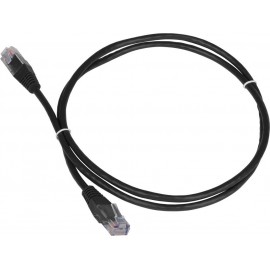 Патч-корд 3м, UTP cat.5e, Lanmaster TWT-45-45-3.0-BK, черный