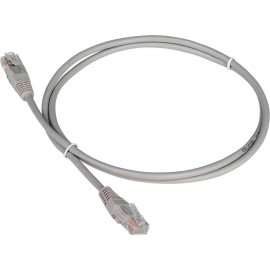 Патч-корд 1м, UTP cat.5e, TWT TWT-45-45-1.0-GY, серый