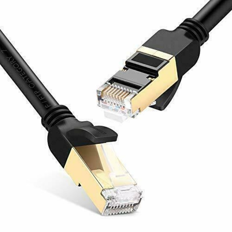 Патч-корд 1м, F/FTP cat.7, Ugreen NW107 11268, черный