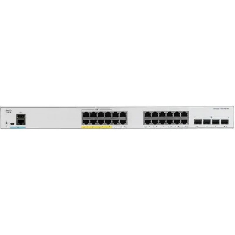 Коммутатор Cisco C1000-24FP-4G-L, 24xLAN 1Gbps, 4xSFP 1Gbps, PoE