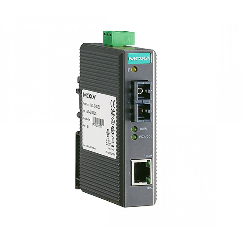 Медиаконвертор Moxa IMC-21-S-SC, Ethernet 10/100BaseTX -> 100BaseFX
