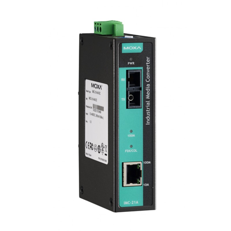 Медиаконвертор Moxa IMC-21A-M-SC, Ethernet 10/100BaseTX -> 1000BaseFX MM