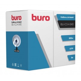 UTP кабель бухта 305м cat.5e Buro BU-CCA-040, белый