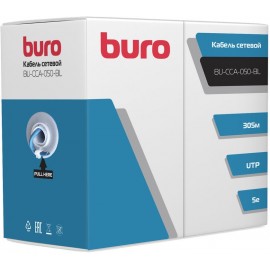 UTP кабель бухта 305м cat.5e Buro BU-CCA-050-BL, синий