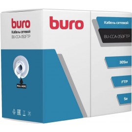 FTP кабель бухта 305м cat.5e Buro BU-CCA-050FTP, белый