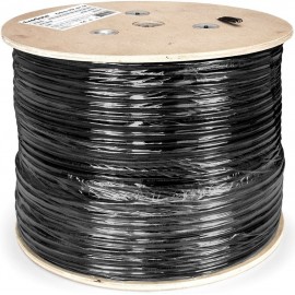 UTP кабель бухта 305м cat.5e ExeGate UTP4-C5e-CU-S24-OUT-PE-BK-305 EX256749RUS, черный