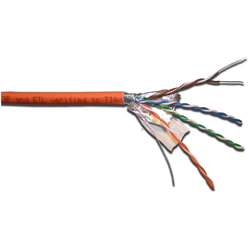 FTP кабель бухта 305м cat.6 Lanmaster LAN-6EFTP-LSZH-OR, оранжевый