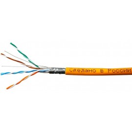 FTP кабель бухта 305м cat.5e SkyNet CSL-FTP-LSZH-4-CU indoor, FLUKE TEST, медный, оранжевый