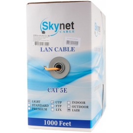 FTP кабель бухта 305м cat.5e SkyNet CSL-UTP-LSZH-4-CU indoor, FLUKE TEST, медный, оранжевый