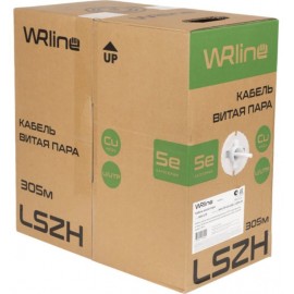 UTP кабель бухта 305м cat.5e WRline WR-UTP-4P-C5E-L-LSZH-GY, серый