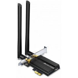 Сетевая карта Wi-Fi, Tp-Link Archer TX50E, 2.4/5GHz, 2400MBps, PCI-Ex1