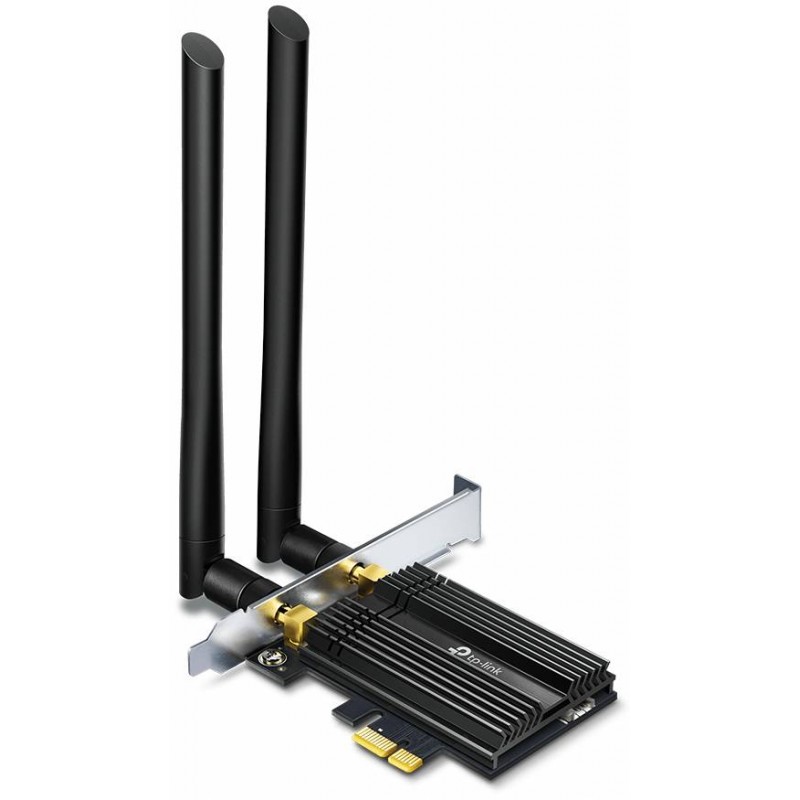 Сетевая карта Wi-Fi, Tp-Link Archer TX50E, 2.4/5GHz, 2400MBps, PCI-Ex1