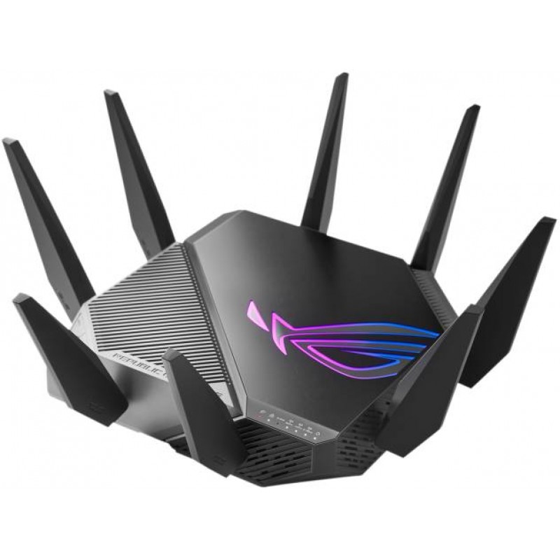 Роутер Wi-Fi Asus ROG Rapture GT-AXE11000, 2.4/5/6GHz 11000Mbps, 5xLAN 1Gbps, 1xWAN, 1хWAN/LAN 2.5Gbps, 2xUSB