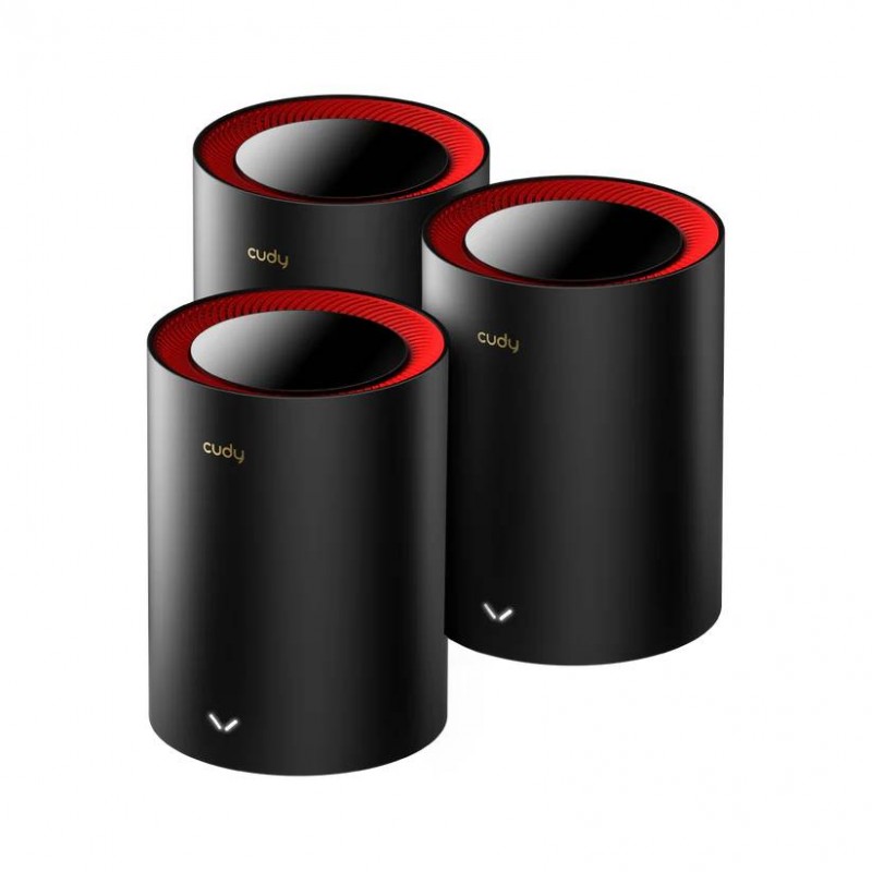 Wi-Fi система Cudy M3000 Black (3-pack), 2.4/5GHz, 2976Mbps, 1xLAN 1Gbps, WAN
