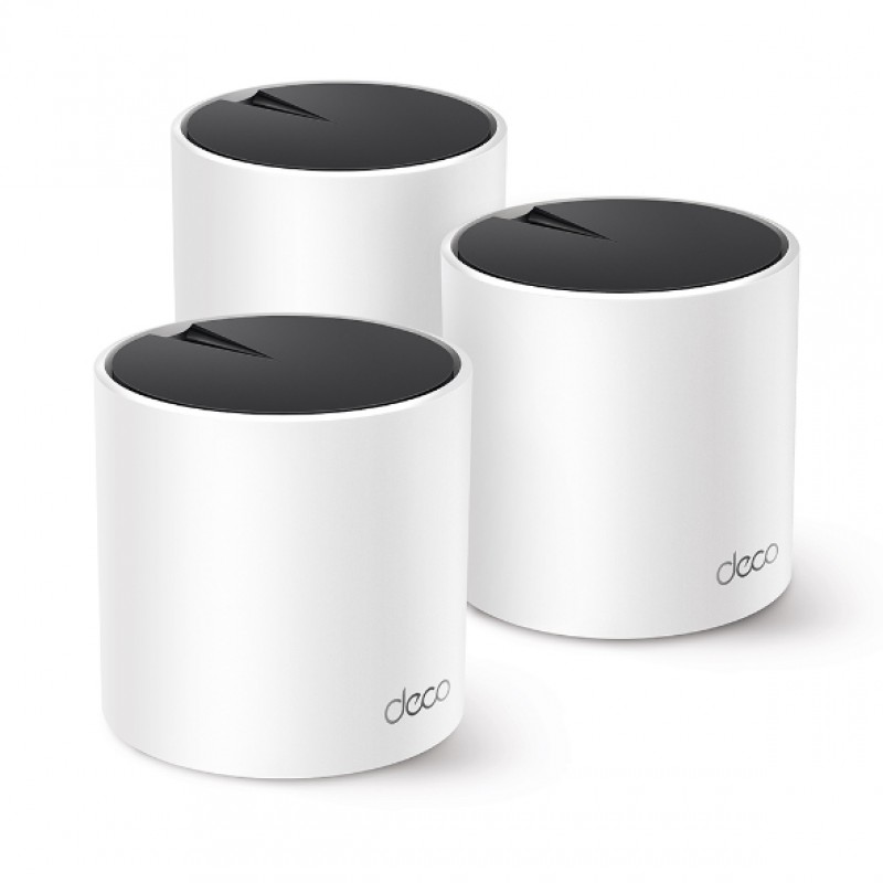 Точка доступа Wi-Fi TP-Link Deco X55 (3-pack), 2.4/5GHz, 2976Mbps, 3xLAN 1Gbps