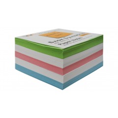 Бумажный блок 9х9х5, офсет, в термопленке, цветной, арт. 003004400