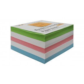 Бумажный блок 9х9х5, офсет, в термопленке, цветной, арт. 003004400