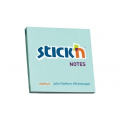 Блок самоклеящийся бумажный Stick`n 21149 76x76мм 100лист. 70г/м2 пастель голубой