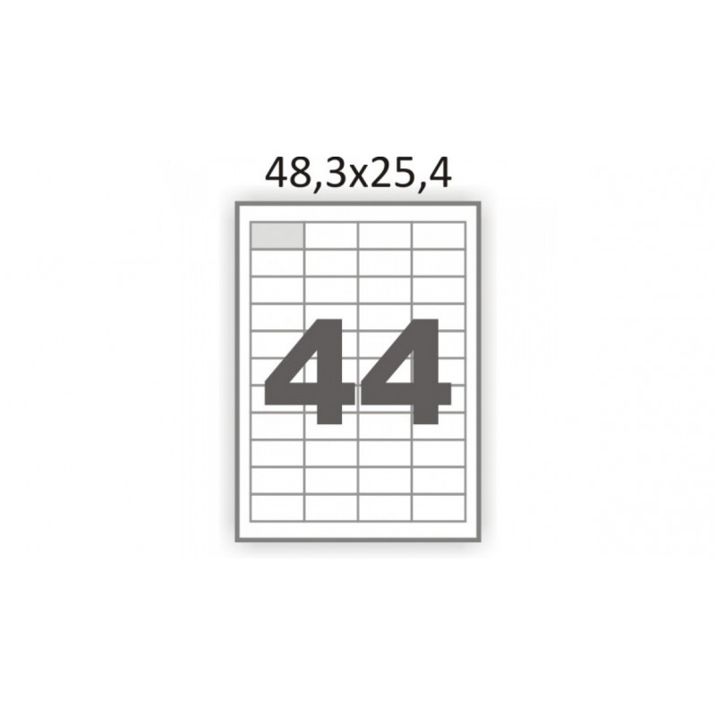 Этикетка самокл. А4/44, 100л., р.48,5*25,4мм PLANET Utility, арт.UT101622