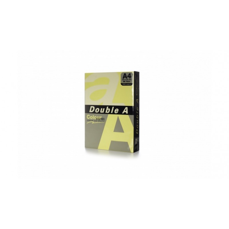 Бумага цветная DOUBLE A, А4, 80 г/м, светло-желтый (Cheese), 500 листов
