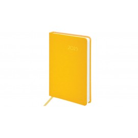 Ежедневник датированный 2025 А5 138x213мм BRAUBERG балакрон, желтый, 115812