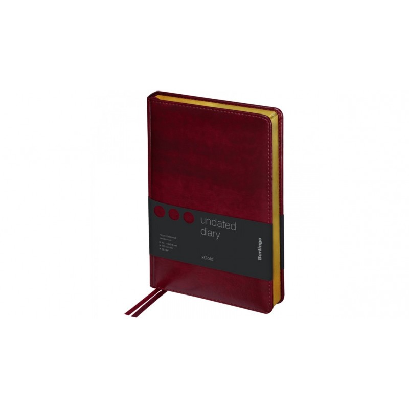 Ежедневник недатир. А5, 160л., кожзам, Berlingo 